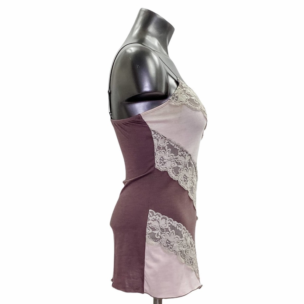 Volume One Color Block Lace Camisole Tank Top View 4